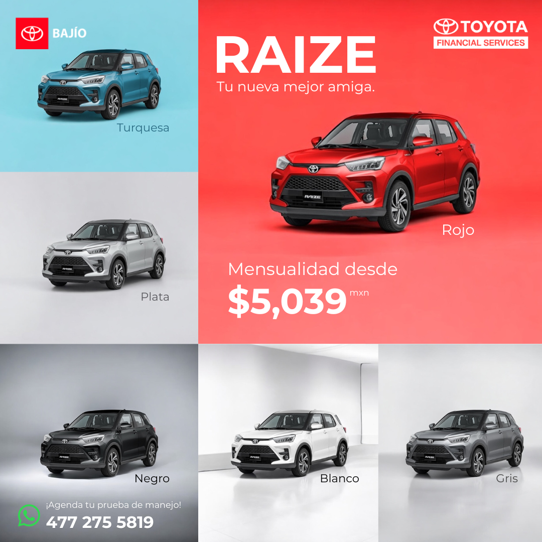 Conquista cada calle con estilo. Todo en la nueva Raize 2026.